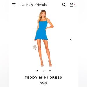 Lovers & Friends Teddy Mini Dress in Bright Blue